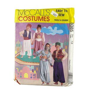 90s McCalls 8385 Genie Costume Pattern Size 7-8 Easy To Sew Complete UNCUT